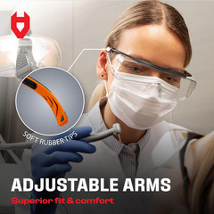Safety Glasses over Eyeglasses for Men and Women with anti Scratch Lenses and In