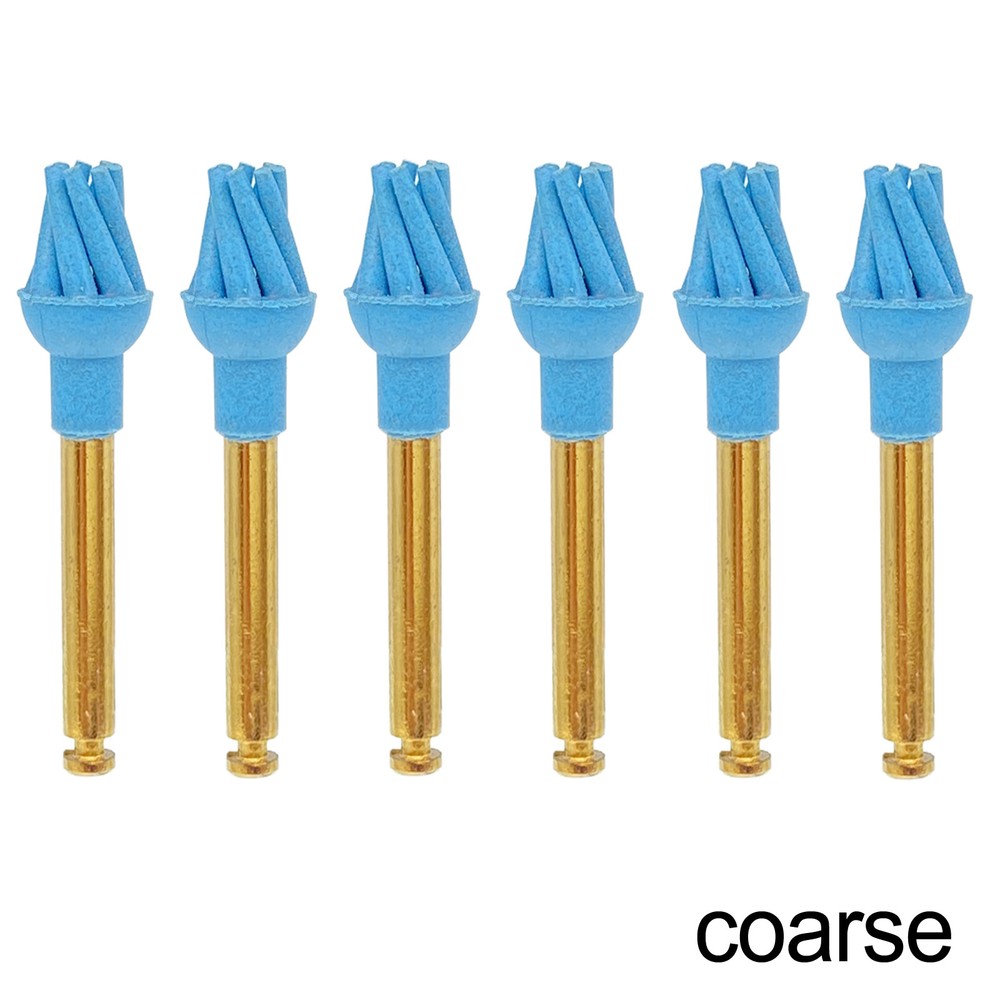6 Dental Composite Resin Polishing Wheel Kit Spiral Flex Burs Fine/Medium/Coarse