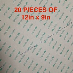 20pcs, 3M, 7953MP, Membrane Switch Spacer, Clear, (12in x 9in) 200MP
