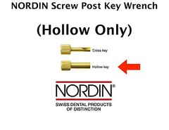 Dental Screw Post Key Wrench by * NORDIN * for screw posts == Hollow Key