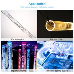 Acrylic Pipe Clear Round Tube 175mm ID 180mm OD 18″ for Lamps and Lanterns