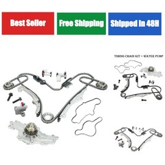 BLACKHORSE-RACING Timing Chain Kit + Water Pump for Ford Lincoln Mazda
