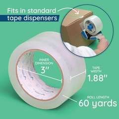 Blue Summit Supplies Clear Packing Tape Refills 12 Pack, 12 Count (Pack of 1)