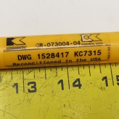 Kennametal 39/64″ Diam. 2 Flute Twist Solid Carbide Drill 118° 1/2″ Shank