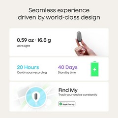 Plaud NotePin Voice Recorder, AI Voice Recorder, App Control, AI Notetaker, A…