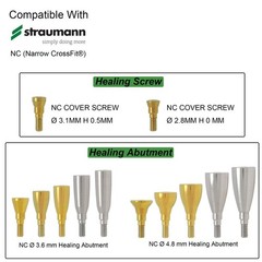 US Dental NC Healing Abutment & Cover Screw Fit Straumann ITI BL/BLT