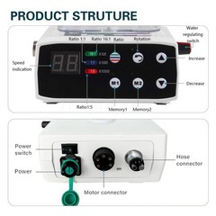 Dental LED Electric Motor System Micromotor & Water Tank For Practice/Handpiece