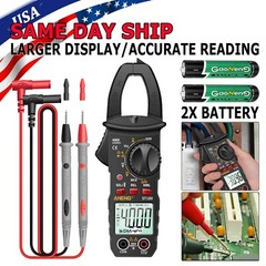 Digital Multimeter Tester AC DC Volt Amp Clamp Meter Auto Range LCD Handheld