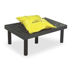 Structural Plastics D3624 Dunnage Rack, 500 Lb Load Capacity, Hdpe, 12 In H X