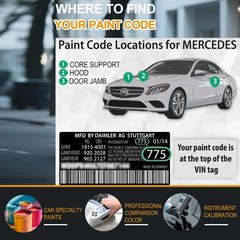 Car Touch Up Paint(197/9197 Obsidian Black Metallic) for Mercedes-Benz, Color…