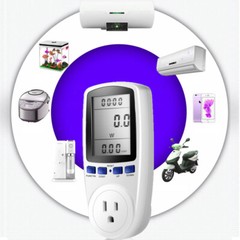 Electricity Usage Monitor Plug Power Watt Voltage Amps Meter Energy Saving 8Mode