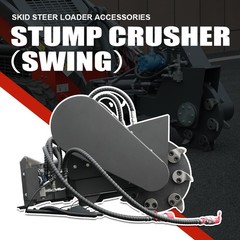 Free Shipping Swing Head Stump Breaker Attachment for Mini Skid Steers in USA