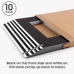 Golden State Art, Pack of 10, 8×10 Classic Black Picture Mats with White Core…