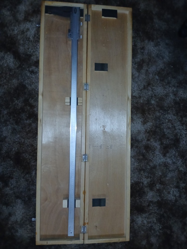 MHC 40″ 1000mm Heavy Duty Master Vernier Caliper Hardened Stainless Wood Case