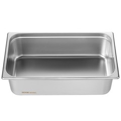VEVOR 6 Pack Full Size Hotel Pans Steam Table Pan Stainless Steel 6″ Deep