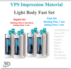 HEAVY BODY FAST SET VPS PVS Dental Impression Material FAST Set 50ML Cartridges