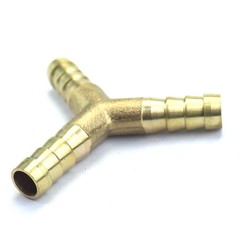 4Pcs 3 Way Y Shape Brass Hose Barb Fitting 5/16″ For Fuel Oil Water Air Hose