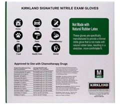 Kirkland Signature Nitrile Exam Gloves-Each pack 2×200=400 Count-Medium