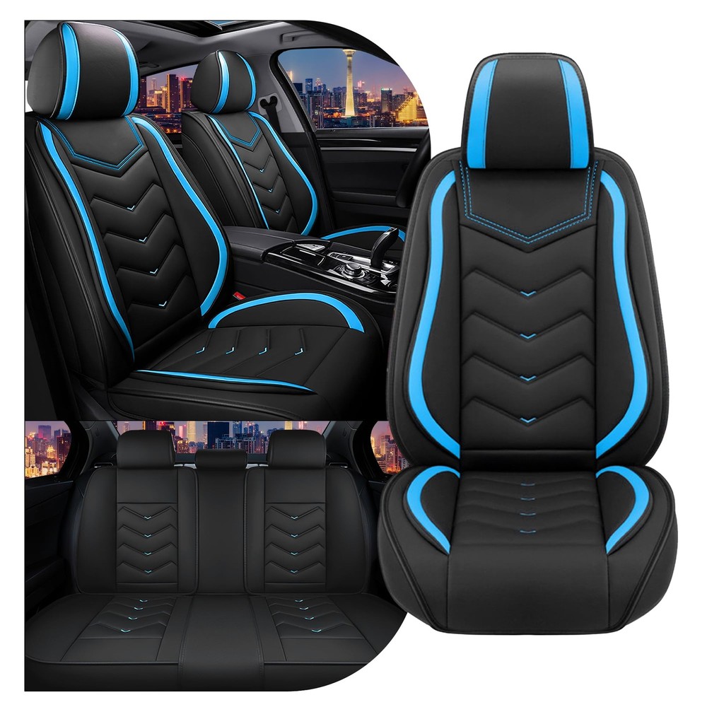 Car Seat Covers Mercedes-Benz GLE 350 2017-2026 Black Blue Nappa Leather