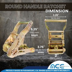 2″ x 12′ 16′ 20′ E-Track Ratchet Strap Truck Trailer Enclosed Cargo Van