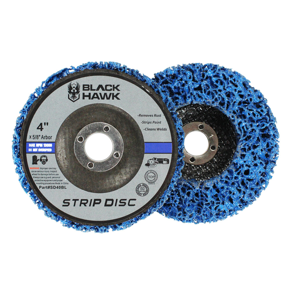 5 Pack – 4″ x 5/8″ Black Hawk Clean & Strip Discs Paint and Rust Removing Wheels