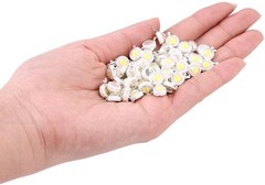 100Pcs High Power 1W LED Chip SMD Bead Lamp Emitter Componen Size: White 6000K