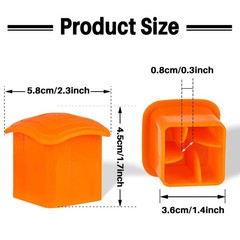 Rebar Caps – 60Pcs Orange Mushroom Safety Cover for T-Posts, Building Co…