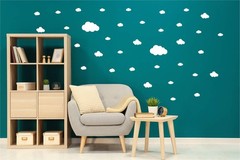 White Cloud Wall Decal Clouds (28 Decals) | Easy to Peel Easy to Stick + Safe…