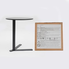 Side Table 22 Inches High Y-shaped Base Circular Top 88 Pounds Capacity Saving