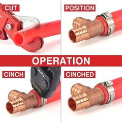 PEX Clamp Tool Kit 3 8-1 w Rings & Tubing Cutter – All-in-one Crimping Set