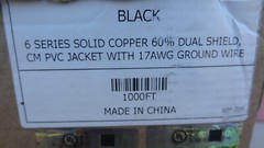 PERFECT VISION CB4B06DSCR0 DUAL SHIELD RG6 COAXIAL CABLE SOLID COPPER 1000 FT