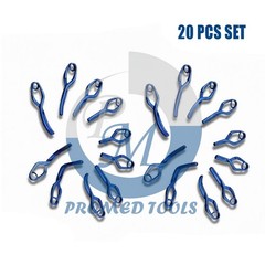 Aneurysm Clips Neurosurgery 20 Pcs Set In Titanium Premium Quality