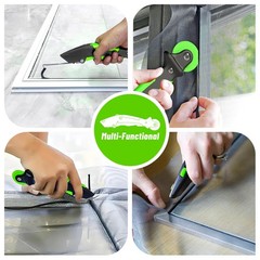 King&Charles Versatile Screen Roller Tool, 3 in 1 Spline/Repair Black