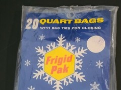 Vintage (PACK OF 18) Frigid Pak Quart Clear Bags
