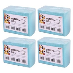 500pcs(4 Bags) 13″x18″ Blue Disposable Dental Bibs,Waterproof Resistant Napkin