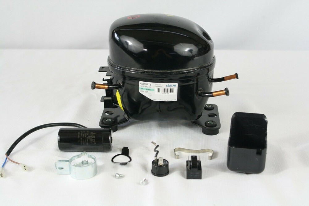 SIKELAN ADW86T6 REFRIGERATION COMPRESSOR 1/3 HP 819BTU 110-120V R134A 50-60HZ