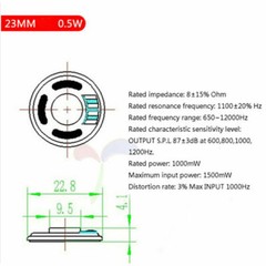 4Ω/8Ω 0.25W-3W/Miniature Speaker Stereo Woofer Loudspeaker Trumpet Various Sizes