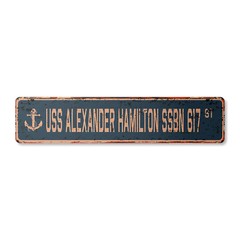 USS ALEXANDER HAMILTON SSBN 617 Vintage Street Sign us navy ship veteran sailor
