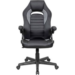 Racing/Gaming Chair Mid Back Synthetic Leather Black/Gray