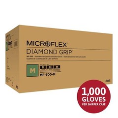 Microflex Diamond Grip MF-300 Latex Gloves Size X-Large – Box of 100 XL Gloves