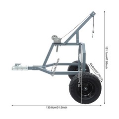 Heavy-Duty ATV Log Skidding Arch & Holder Set Logs Trailer Strong Load-bearing