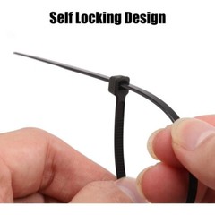 500 BULK~6″ BLACK CABLE ZIP TIES Heavy Duty UV Resistant UL 6/6 Nylon
