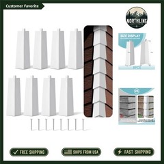 Elegant 8 Inch White Aluminum Siding Corner Caps – Easy Installation Included