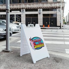 A-frame Sidewalk Smoothies 24″ x 36″ Double Sided A-Frame Sidewalk Sign