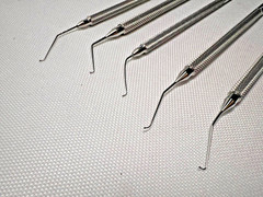 Set Of 5 Ophthalmic Angled Ball Tip Manipulators