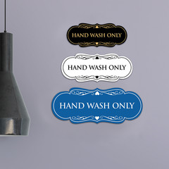 Designer Hand Wash Only Sign