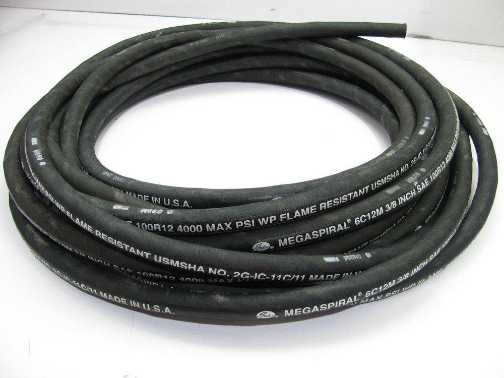50 FEET – Gates 6C12M Hydraulic Hose Megaspiral 6C12M 3/8″ ID 4000 MAXPSI