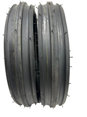 TWO 5.50-16 Tri-Rib 3 Rib Front Tractor Tires 6 Ply Rated Heavy Duty 5.50×16