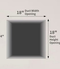 18×18’’HVAC Return Duct Opening Outer 19.75×19.75″Steel Return Ceiling Sidewall