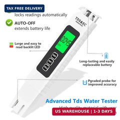 4 in 1 TDS Meter Digital Water Tester – Accurate and Reliable EC &…